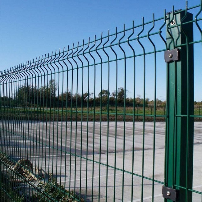 Latest metal Security Galvanized 3d Curved Welded Wire Mesh Panel Fence for Road Garden Land School playground