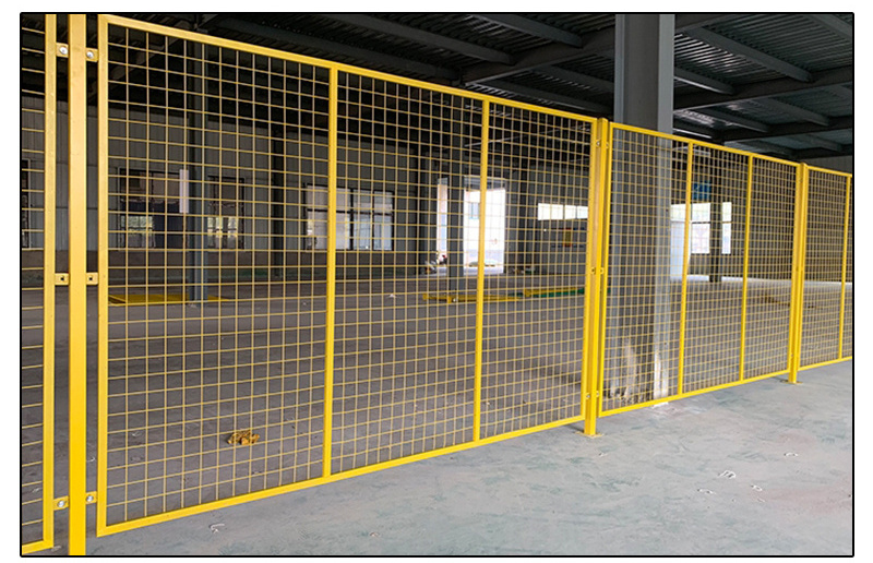 Workshop Production Line Fencing Safety Guarding Metal Post Fence Iron Wire Mesh Robot Boundary Wall Fencing