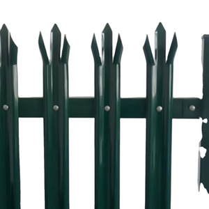 Hot sale China supplier galvanized w profile wrought iron picket Palisade fencing for gate factory