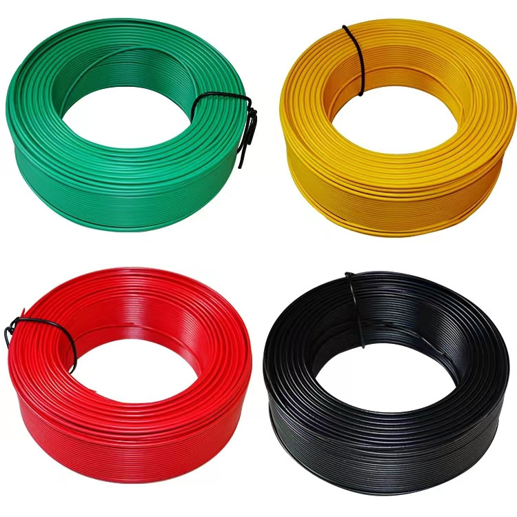 Hot selling colored wire pvc coated 3.2mm pvc coated iron wire binding wire