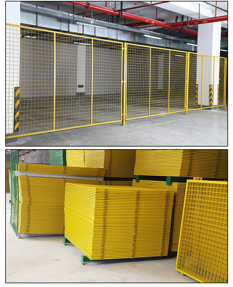 Workshop Production Line Fencing Safety Guarding Metal Post Fence Iron Wire Mesh Robot Boundary Wall Fencing