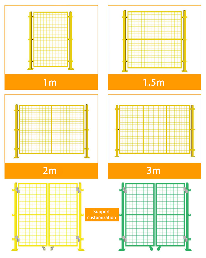 Workshop Production Line Fencing Safety Guarding Metal Post Fence Iron Wire Mesh Robot Boundary Wall Fencing