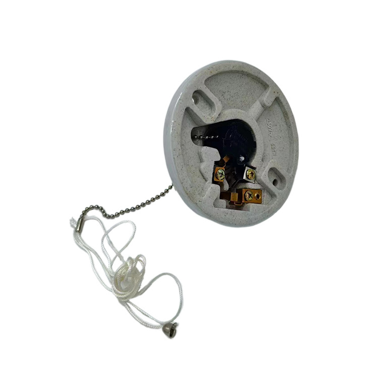 E26 White Light Bulb Lamp Holder E27/E26 Round Ceramic Lampholder E26 porcelain lamp holder