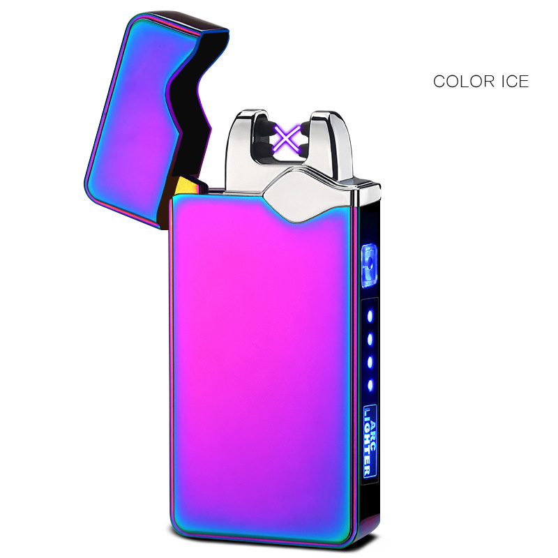 JL 315 Custom Branded Cigerate Lighter 2024 Rechargeable Windproof Electric Usb Lighter With Led light For Men Women