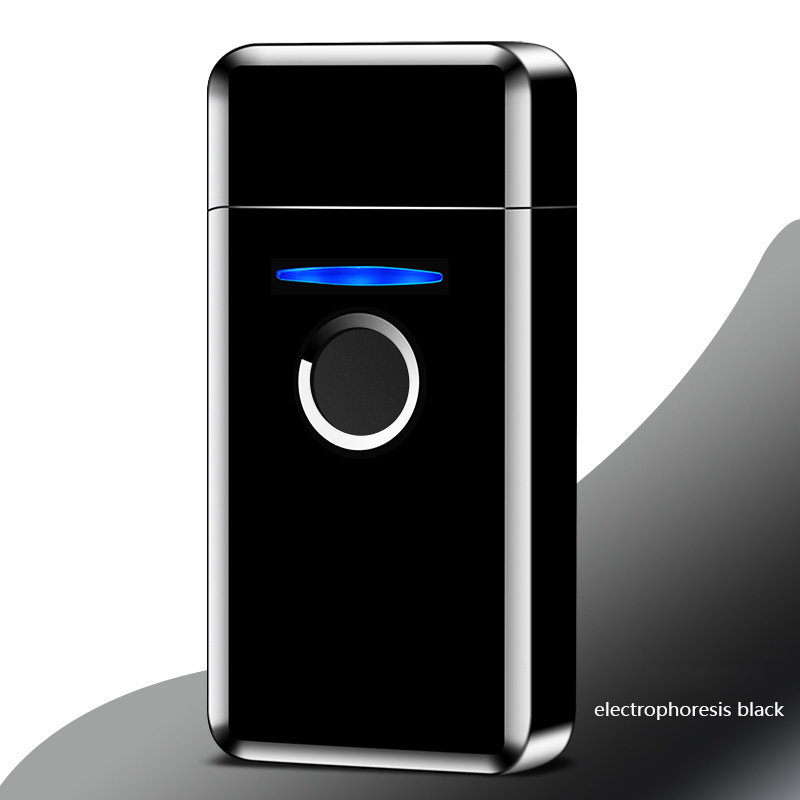 HL-909 Fingerprint machine charging double arc usb  lighter