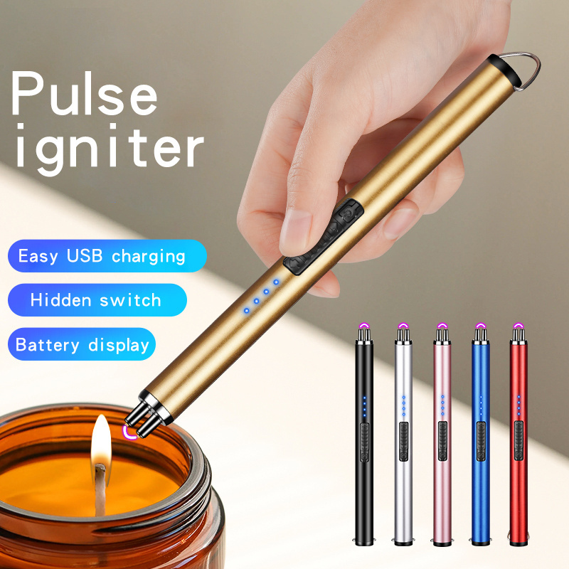 JL855-2 Candle Lighter Long Neck Windproof Electric Rechargeable Arc Lighter for Light Candles BBQ Kitchen Grills