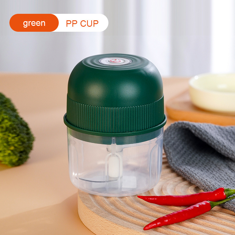 Three blades Garlic Chopper Wireless Garlic  Mini Electric PP material cup  Mince Ginger Garlic Chopper