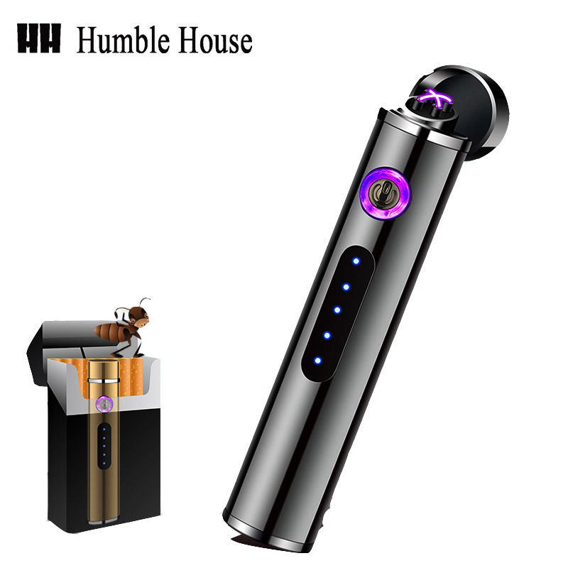 Cigar bar shape lighter electric lighter double arc windproof USB Electric Lighter  113