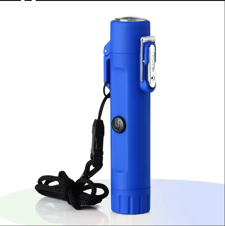 JL320 OEM/ODM Portable Waterproof Camo Double Arc Compass Flashlight Travel Outdoor Electronic Lighter Igniter