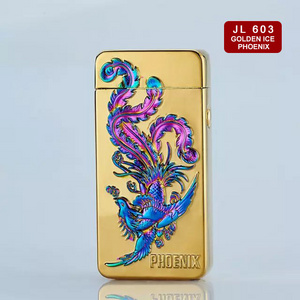 Electronic Lighter Plasma Arc USB Rechargeable Windproof Flameless Metal Dragon Lighter for Camping Hiking Business