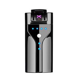 HL-308 Touch the battery indicator usb recharge dual arc  lighter