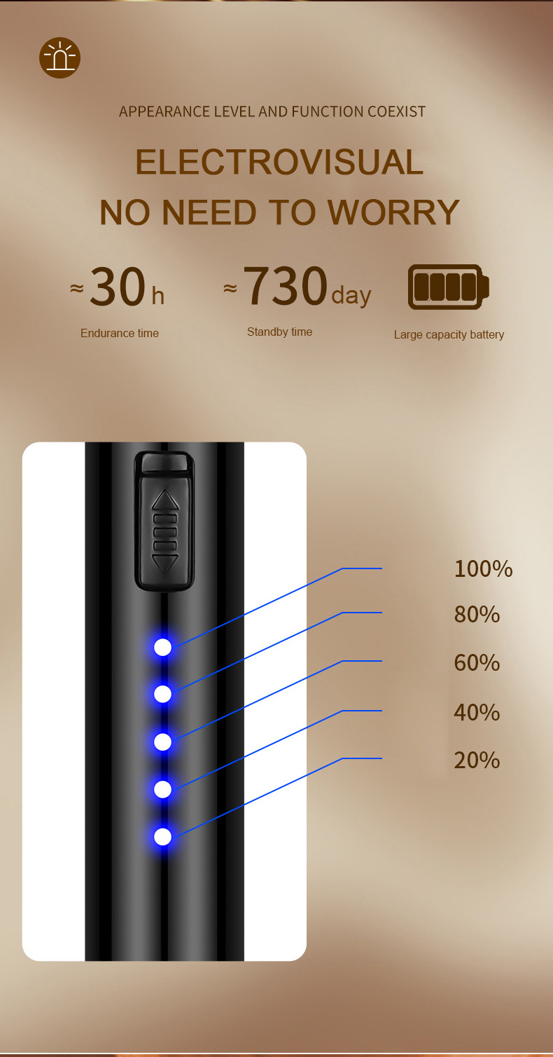 JL869 Multifunctional Electric Rechargeable Arc Candle Lighter with LED Battery Display and Long Flexible Neck