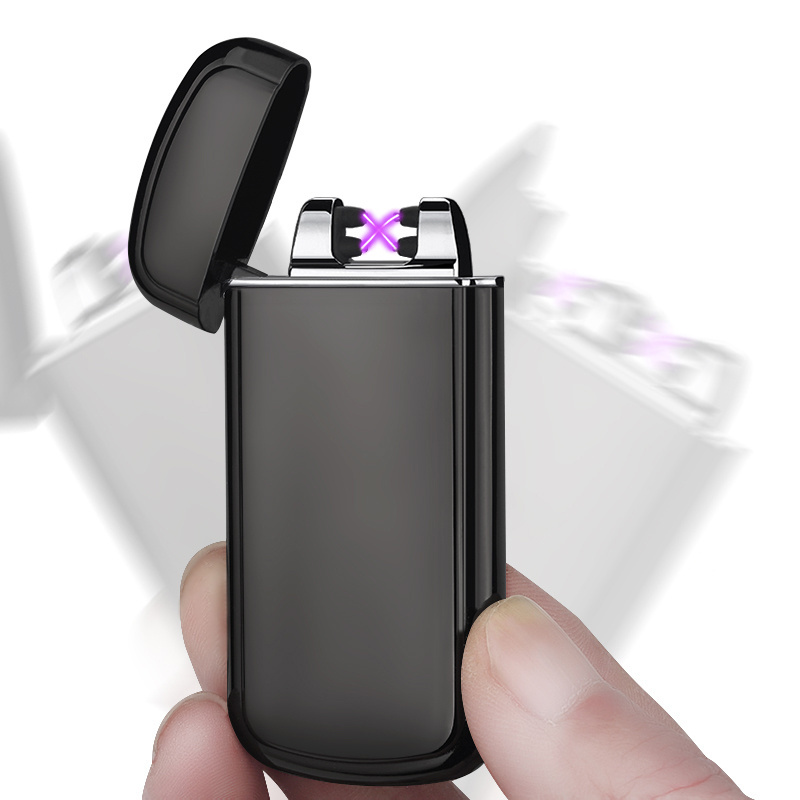 Wholesale New Fasion USB Electrical Lighter Zinc Alloy Finger Touch Rechargeable Cigarette Lighter