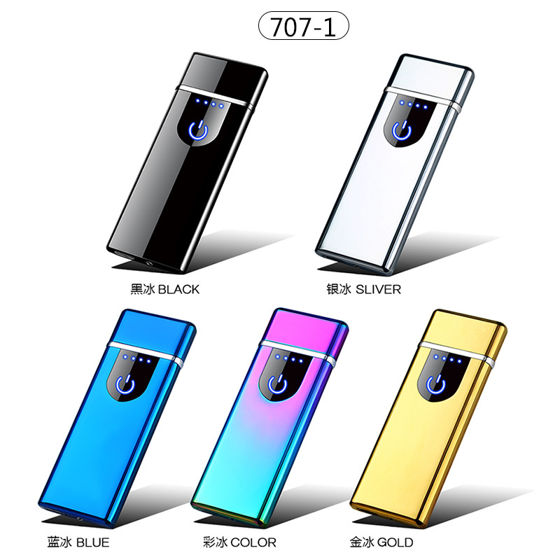 Factory direct sale HL707 LED Light windproof Cigarette electric Lighter USB Rechargeable Lighter for cigarette