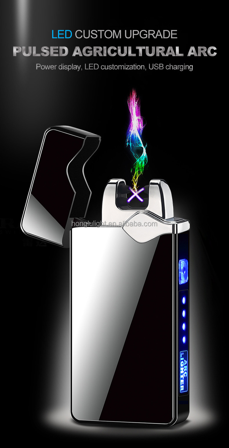 JL 315 Pulse Double Arc Plasma Lighter Electric Flameless Rechargeable Plasma USB Double Arc Lighter