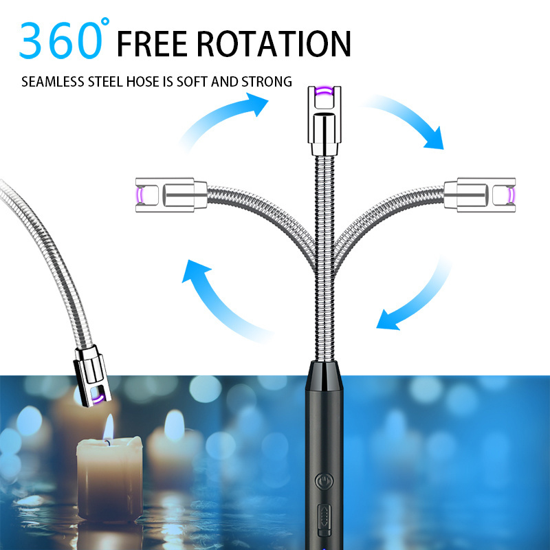 JL867-2 Multi-Function Arc Lighter Single Plasma Lighters Rechargeable USB Electric BBQ Lighter for Kitchen Candle