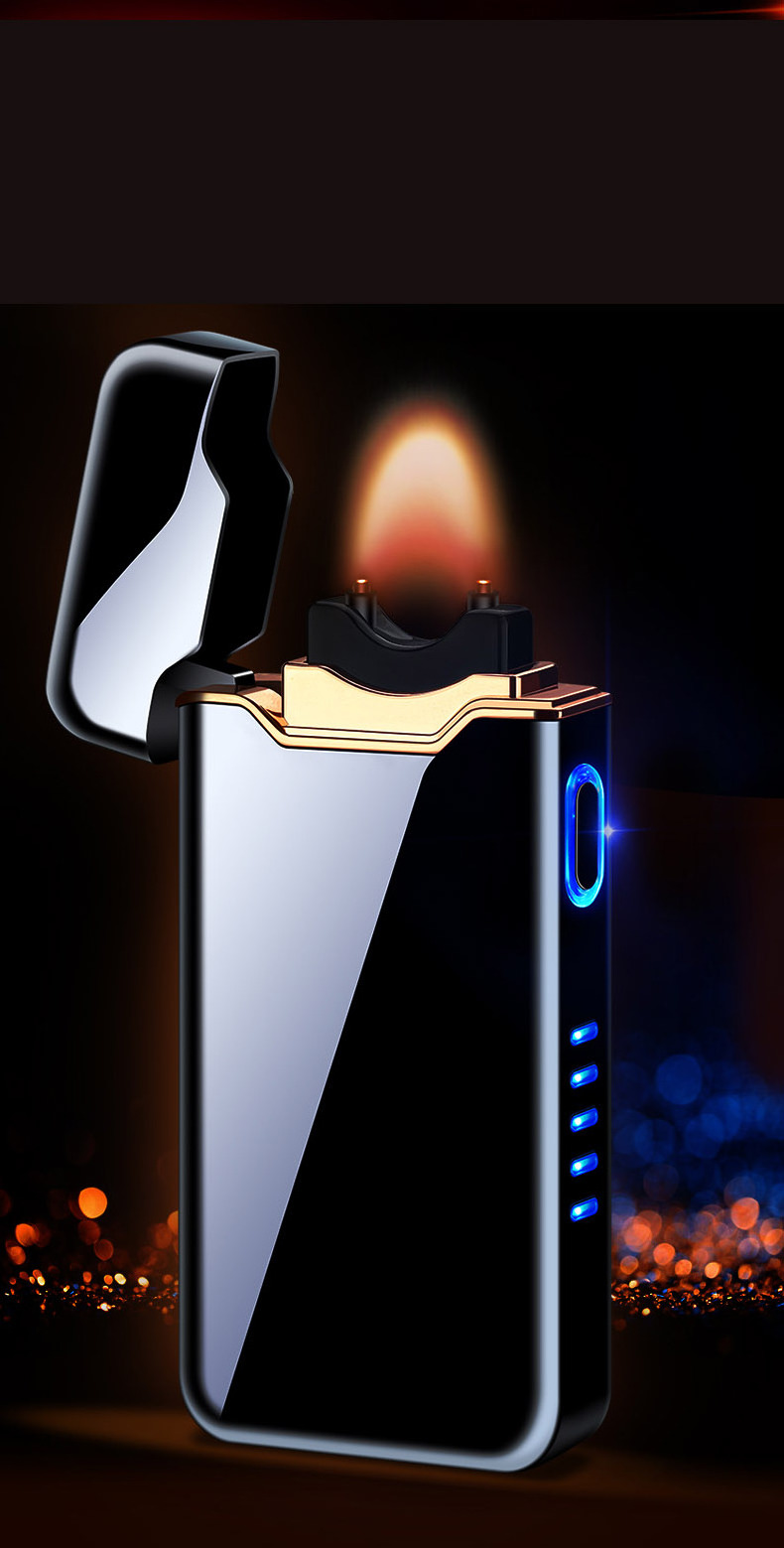 HL-818 Big flame rechargeable USB novelty lighter popular in Temu.