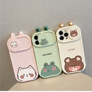 Cute Bear Funny Frog Cartoon Animals Shockproof Phone Case For iPhone 15 14 13 12 11 Pro Max Plus Xs Max Xr Soft Back Cover Case