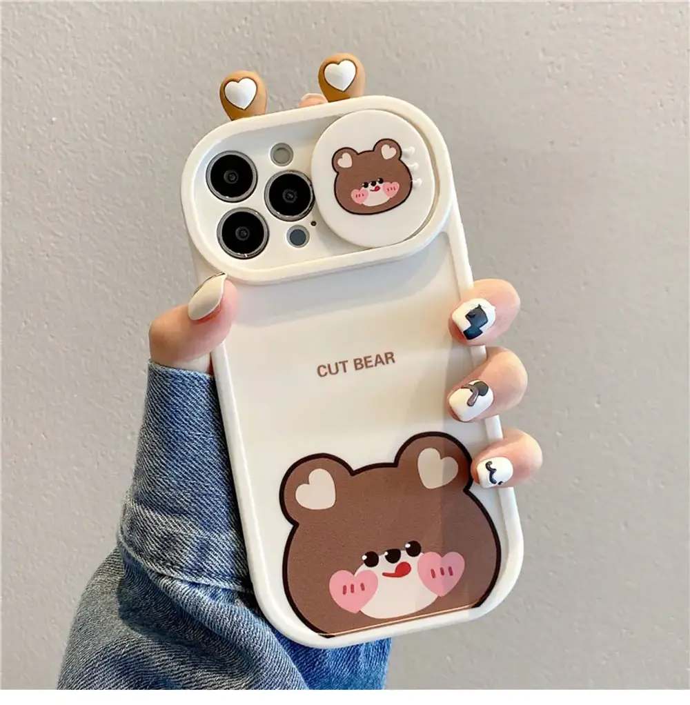 Cute Bear Funny Frog Cartoon Animals Shockproof Phone Case For iPhone 15 14 13 12 11 Pro Max Plus Xs Max Xr Soft Back Cover Case