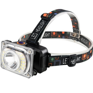 LED Headlamps High Power LED Headlight Camping Head Torch 4 Modes Head Lantern 18650 USB Type-C Rechargeable Frontal Head Lamp