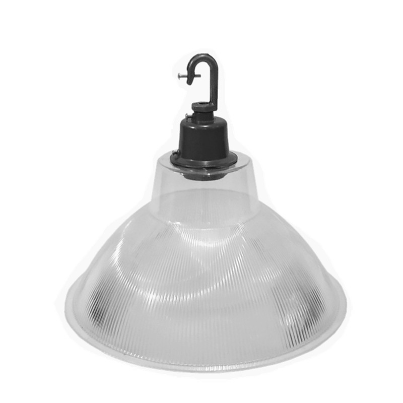 E27 E40 14inch 12inch 10inch 8inch 16inch Clear Acrylic Reflector hanging lamp shade with hook ceiling base for led bulb light