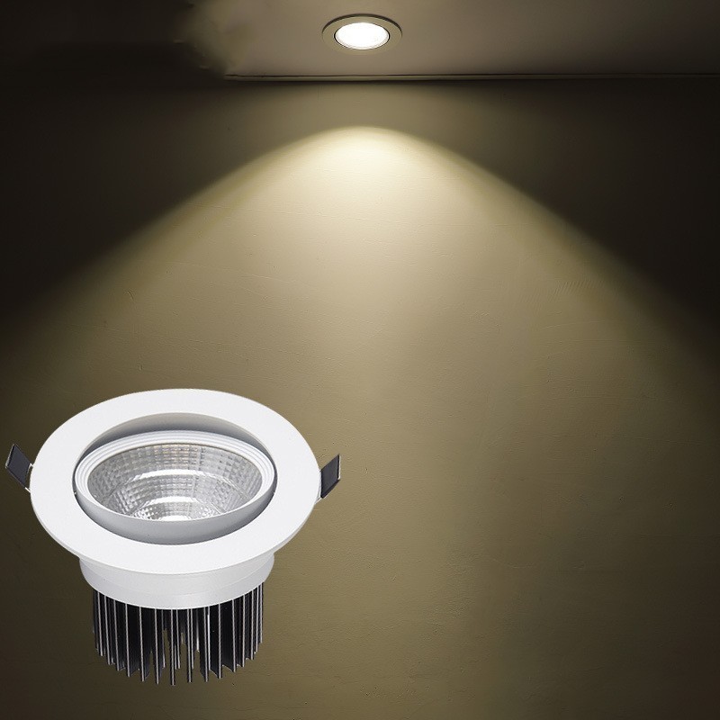 New hot 3W 5W 10W 15W 20W 30W 40W 50W COB round ceiling recessed downlight angle adjustable led spotlight anti glare spot light