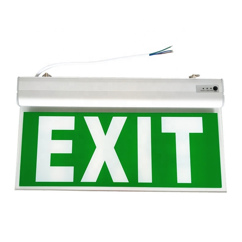 HONGMAO acrylic board light rechargeable LED emergency exit for door supermarket exit sign