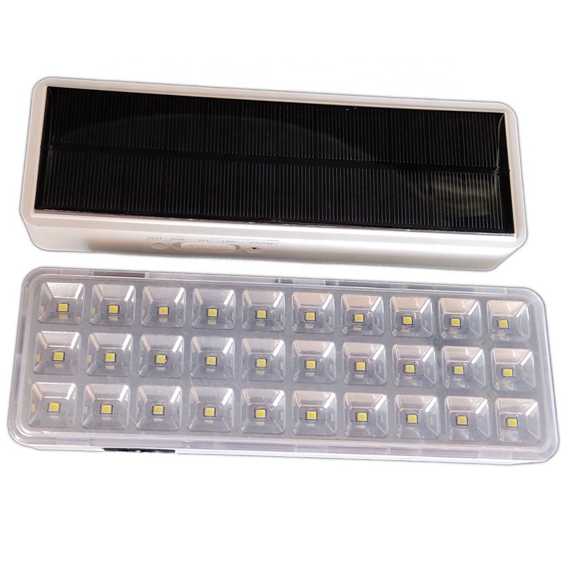 220V 30LED lithium battery solar panel rechargeable portable led emergency lamp for camping outdoor emergency lighting