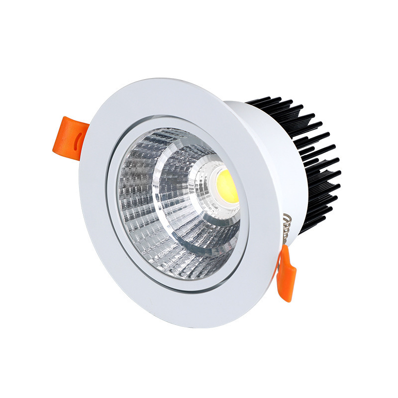 New hot 3W 5W 10W 15W 20W 30W 40W 50W COB round ceiling recessed downlight angle adjustable led spotlight anti glare spot light