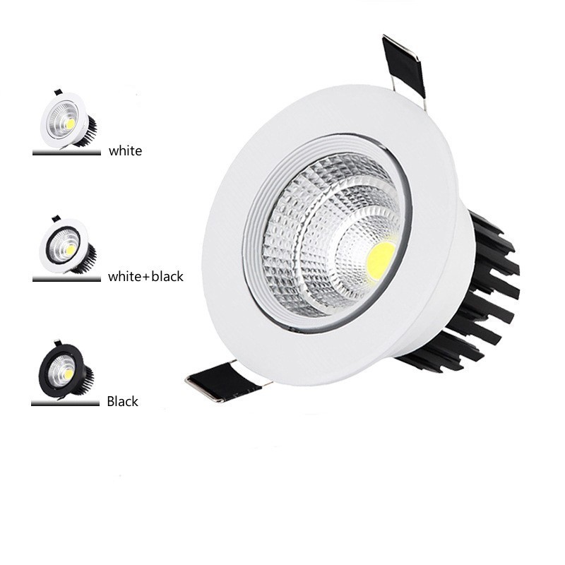 New hot 3W 5W 10W 15W 20W 30W 40W 50W COB round ceiling recessed downlight angle adjustable led spotlight anti glare spot light