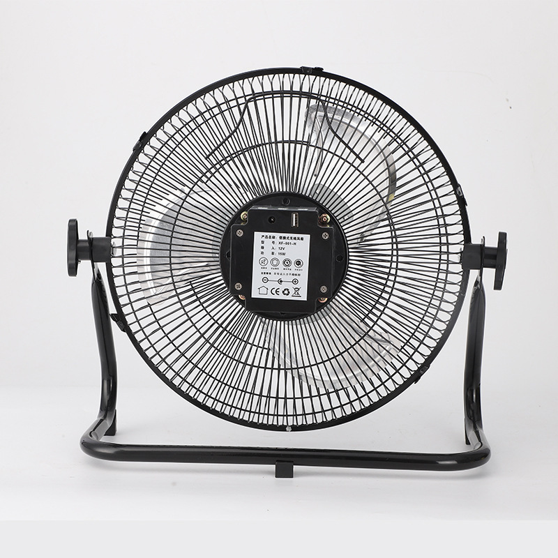 OEM ODM Indoor outdoor 10 inch 12V DC standing electric powered auto fan energy portable rechargeable solar fan for greenhouse