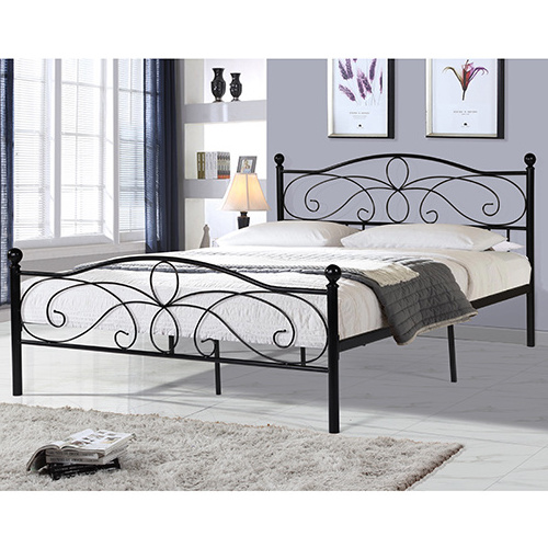 Metal Platform Bed King size Iron Beds For Sale Rod Queen Furniture Black Day White Frame Sleeping bed