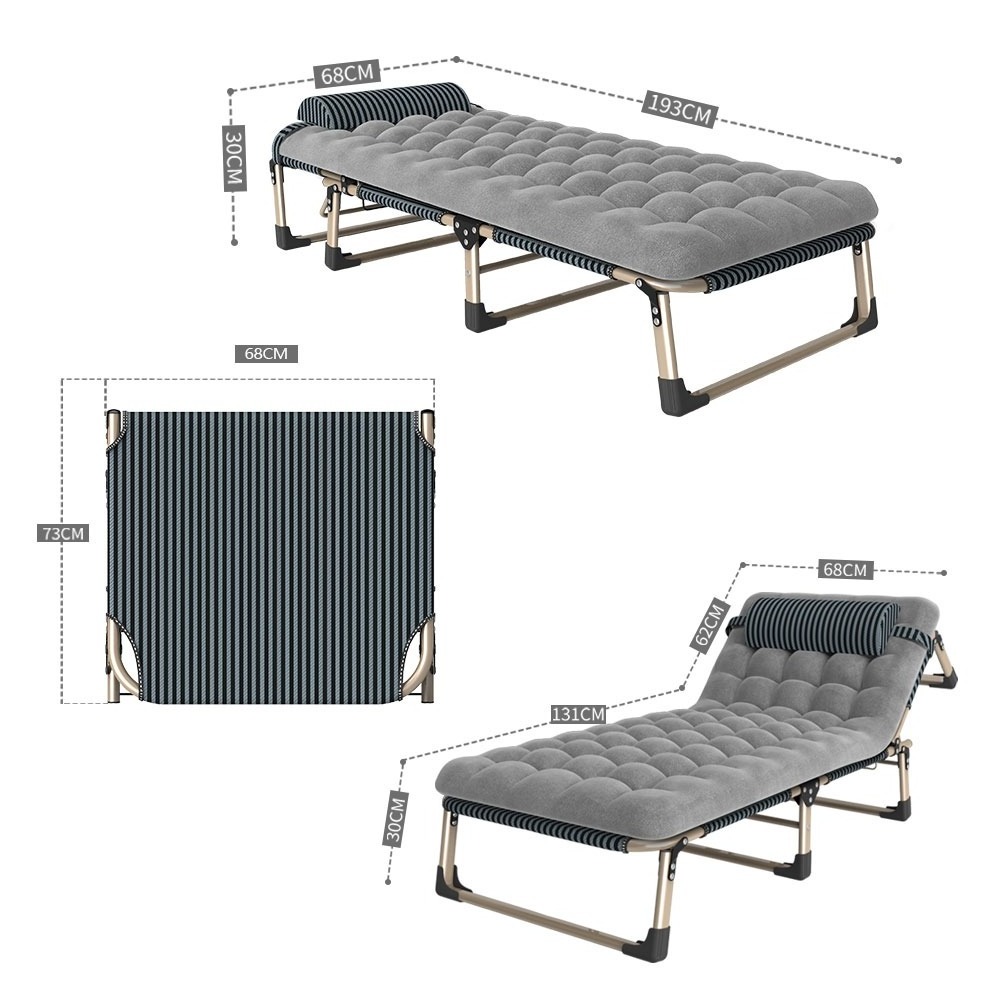 Multifunctional Portable and Folding Large Size Single king size queen cheap Bunk metal bed with Soft Mattress for Adults