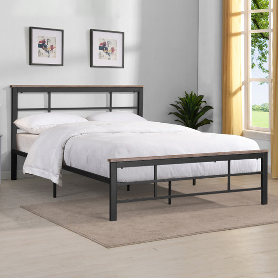 Metal Platform Bed King size Iron Beds For Sale Rod Queen Furniture Black Day White Frame Sleeping bed