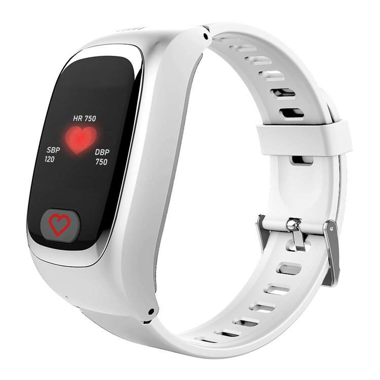 Alzheimer Voice Call SOS Panic Alarm HR BP Monitor GSM LBS WIFI 2G GPS Tracker Watch