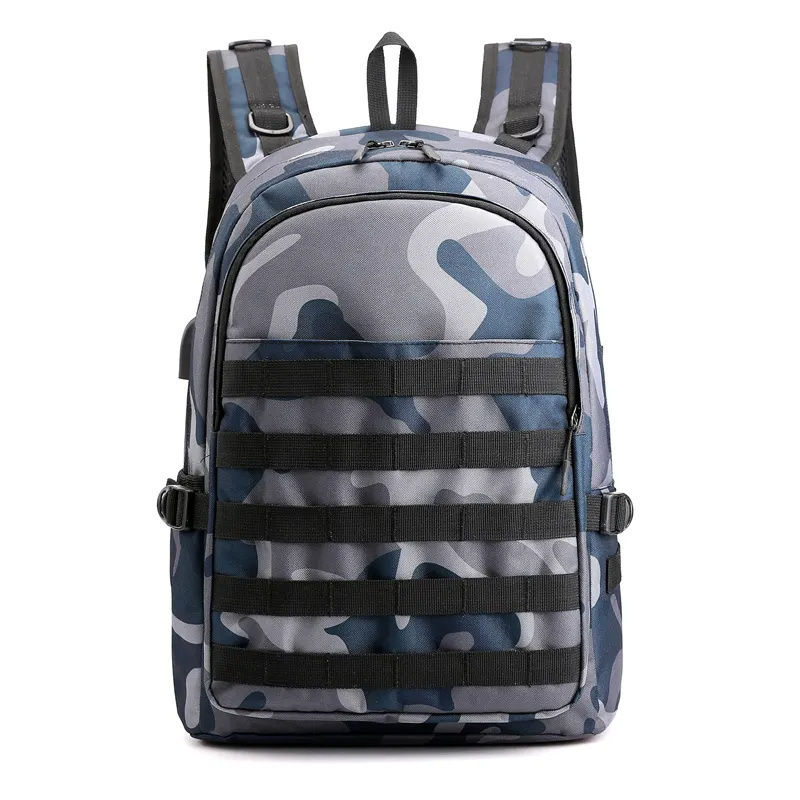 Durable Men Casual  Computer Waterproof Camo Rucksack 15 Inch Bag Black Laptop Backpack