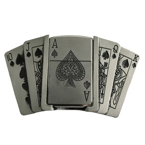 Zinc Alloy 40mm Poker Fire Lighter Western Belt Buckles