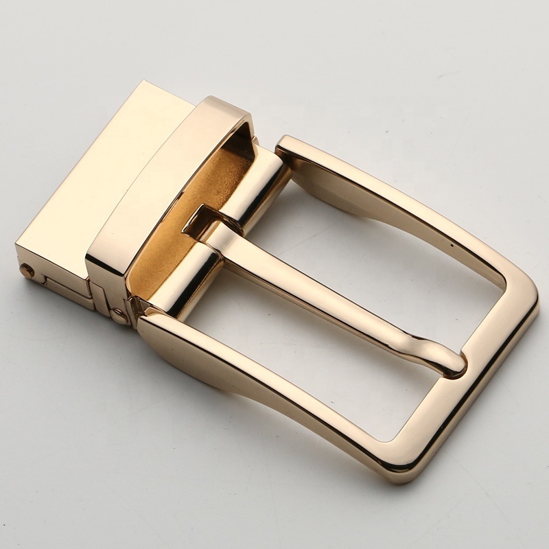 Gold Silver Wholesale Fashion Mens Women Belt Metal Reversible Pin Buckles with Teeth