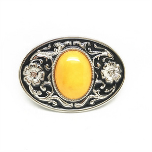 Various Oval Zinc Alloy GEM Stones Western Cowboy Belt Buckles for Men Women Belts