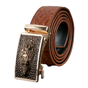 Crocodile alligator cow leather men belt