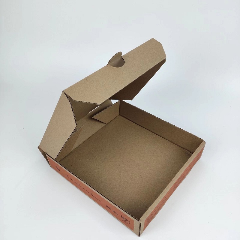 Custom Logo Printed Size White Black Flute Corrugated Cardboard 7 8 9 10 12 14 16 18 Inch Pizza Take Away Packaging Box