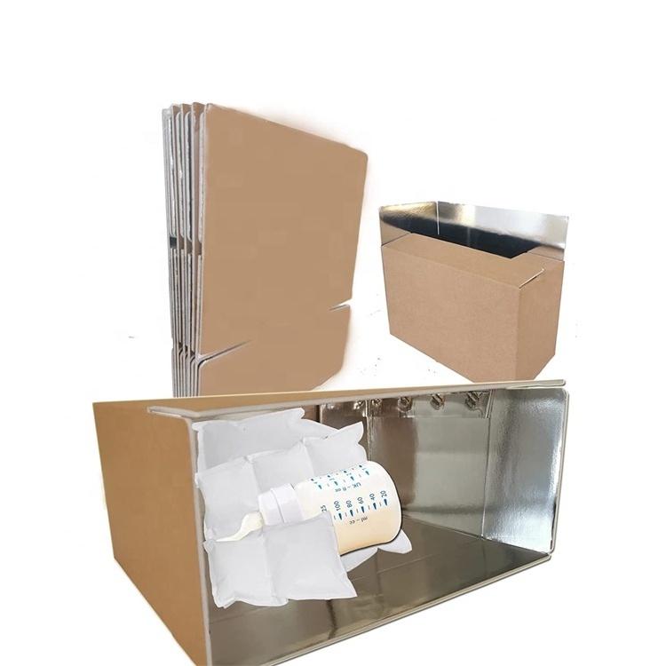 Insulated Shipping Box Middle Size Foam Aluminum Foil Box And Bag Set Insulated Delivery Mail Mailing Carton For Fresh Meat