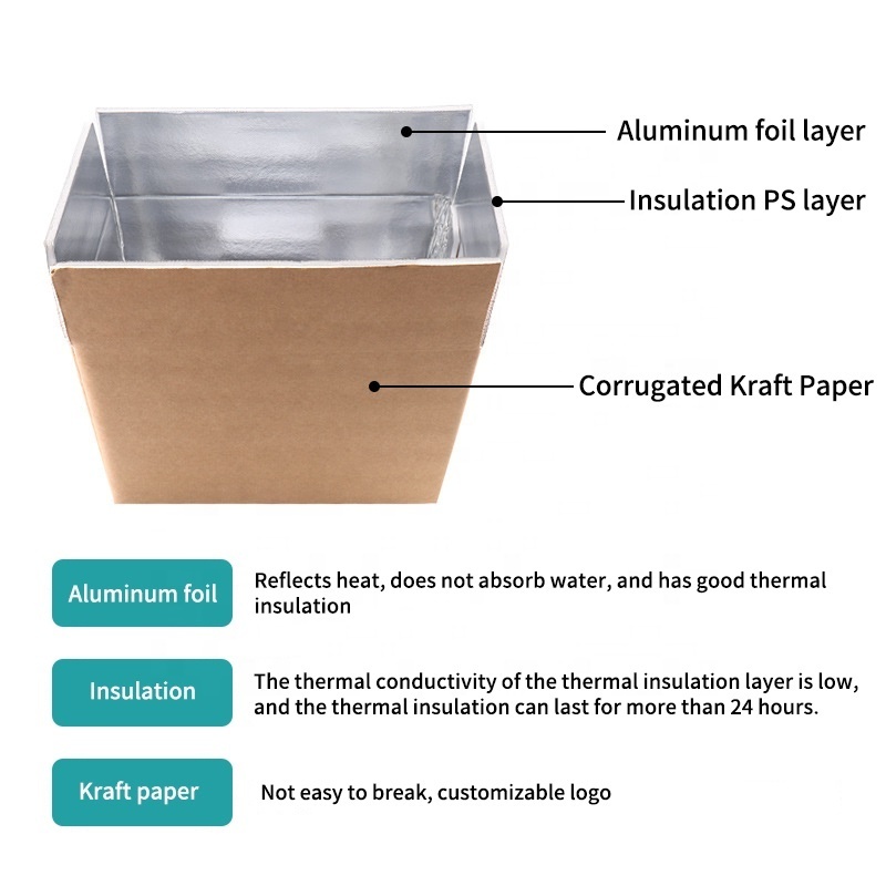 Custom Box Fresh Fruit Frozen Food Container Thermal Insulated Freezer Cardboard Refrigerator Shipping Carton Boxes  Moving