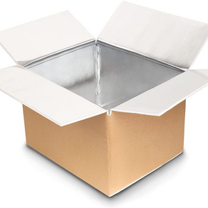 Wholesale Custom Size Aluminum Foil Carton Heavy Duty Insulated Shipping Boxes For Frozen Food