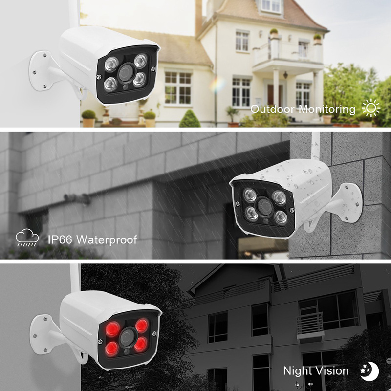 1080P Audio Night Vision Plug And Play Tuya 4Ch Wifi Camera Set Nvr Surveillance Cctv Kit Wireless Home Security Camera System