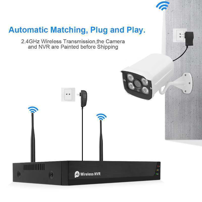 1080P Audio Night Vision Plug And Play Tuya 4Ch Wifi Camera Set Nvr Surveillance Cctv Kit Wireless Home Security Camera System