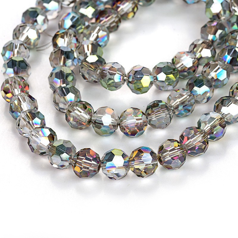 2023 Manufacturer 8mm Colorful 32 Faceted Ball Glass Round Crystal Loose Beads for Jewelry Making