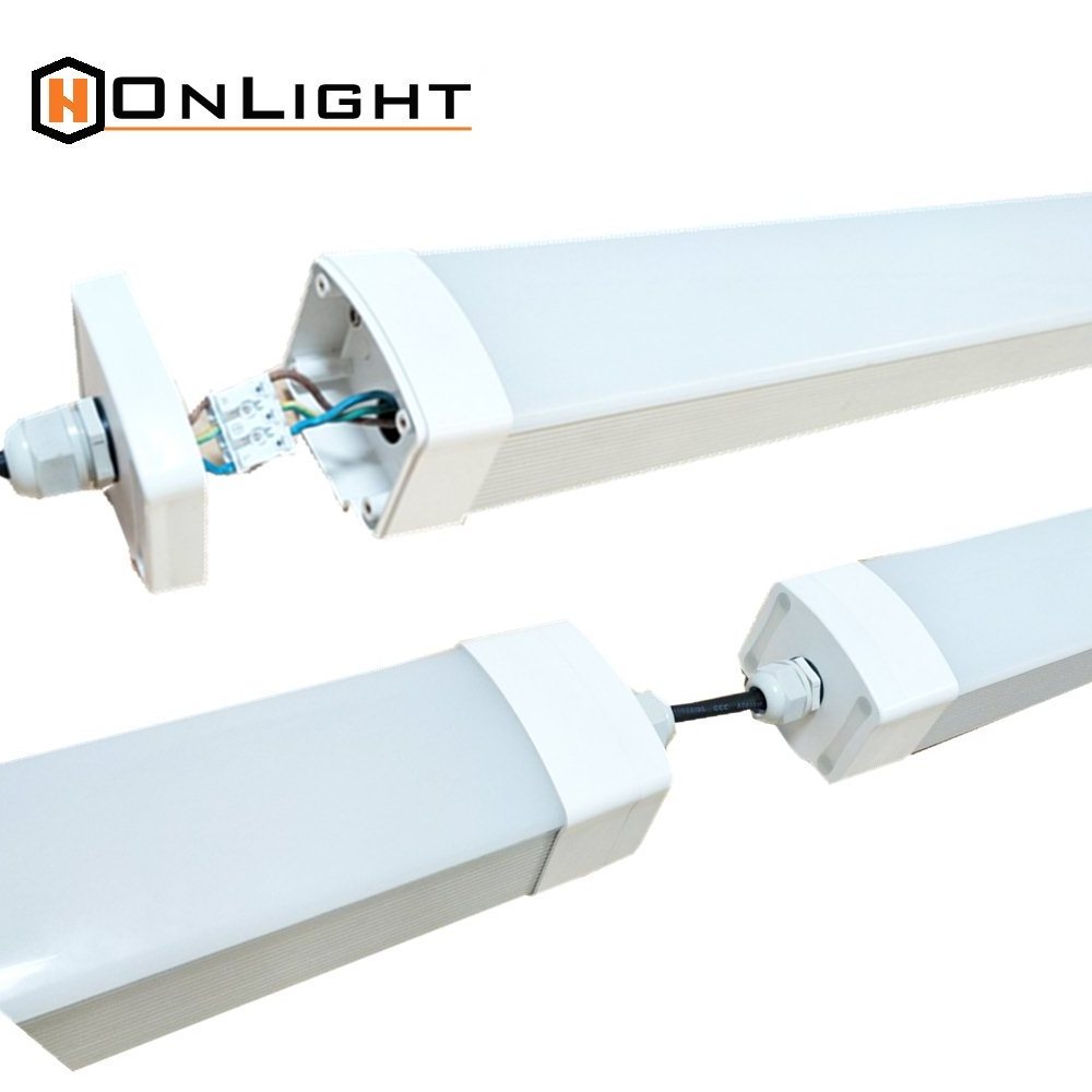 Double insulated led batten emergency and microwave sensor led water proof lighting fixture