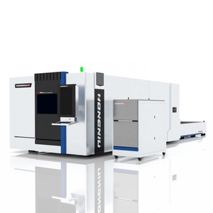 Easy operation 3000w 4000w 6000w enclosed fiber laser cutting machine with dual table for metals