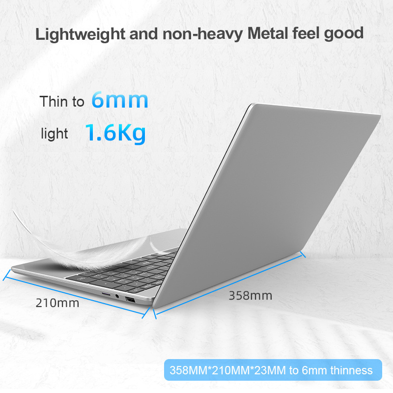 Wholesale Laptops 1TB SSD Win10 Fingerprint Unlock 1920 1080 Full Screen N5095 Business Laptop for Celeron